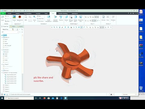PTC CREO 7.0 How to make exhaust fan model in Creo 7.0