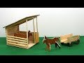 DIY Horse Stables Cart Easy Popsicle Stick Crafts