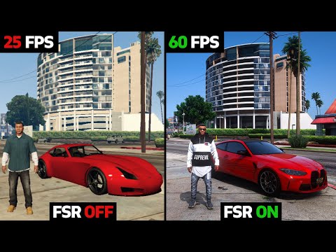 Как повысить FPS в GTA 5 - FSR (Free Performance Boost) Как установить FSR в GTA V - DLSS gta 5