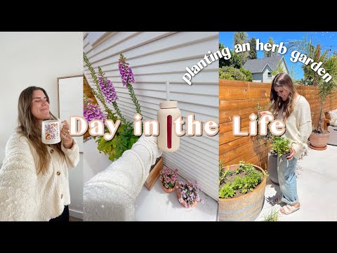 Day in the Life! | planting our herb garden, what I ate, farmers market haul + fertility update 🌸🌿