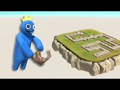 Rainbow Friends Blue vs All ARBS Units Challenge - Animal Revolt Battle Simulator