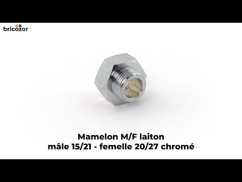 Mamelon laiton chromé mâle / femelle réduit mâle BRICOZOR