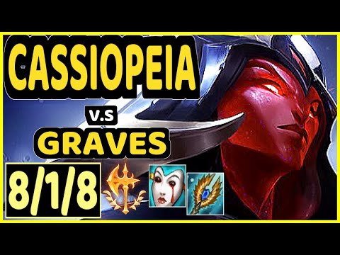 XAKY (CASSIOPEIA) vs GRAVES - 8/1/8 KDA MID GAMEPLAY - EUW Ranked GRANDMASTER