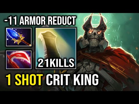 Ultimate 1 Shot Crit Wraith King 11 Armor Reduction 100% Full Physical Right Click Dota 2
