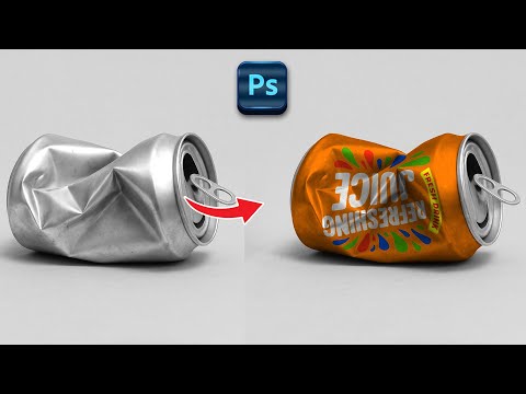 Photoshop Tutorial   Apply design on subject   Can Mockup Tutorial