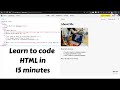 Learn HTML In 15 Minutes - Tutorial For Beginners | Basics Of HTML || ToluVsTj