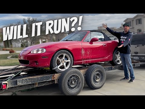 Buying a CHEAP Abandoned Miata With NO KEYS