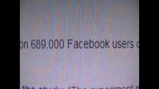 FACEBOOK 'THOUGHT CONTROL' EXPERIMENT.