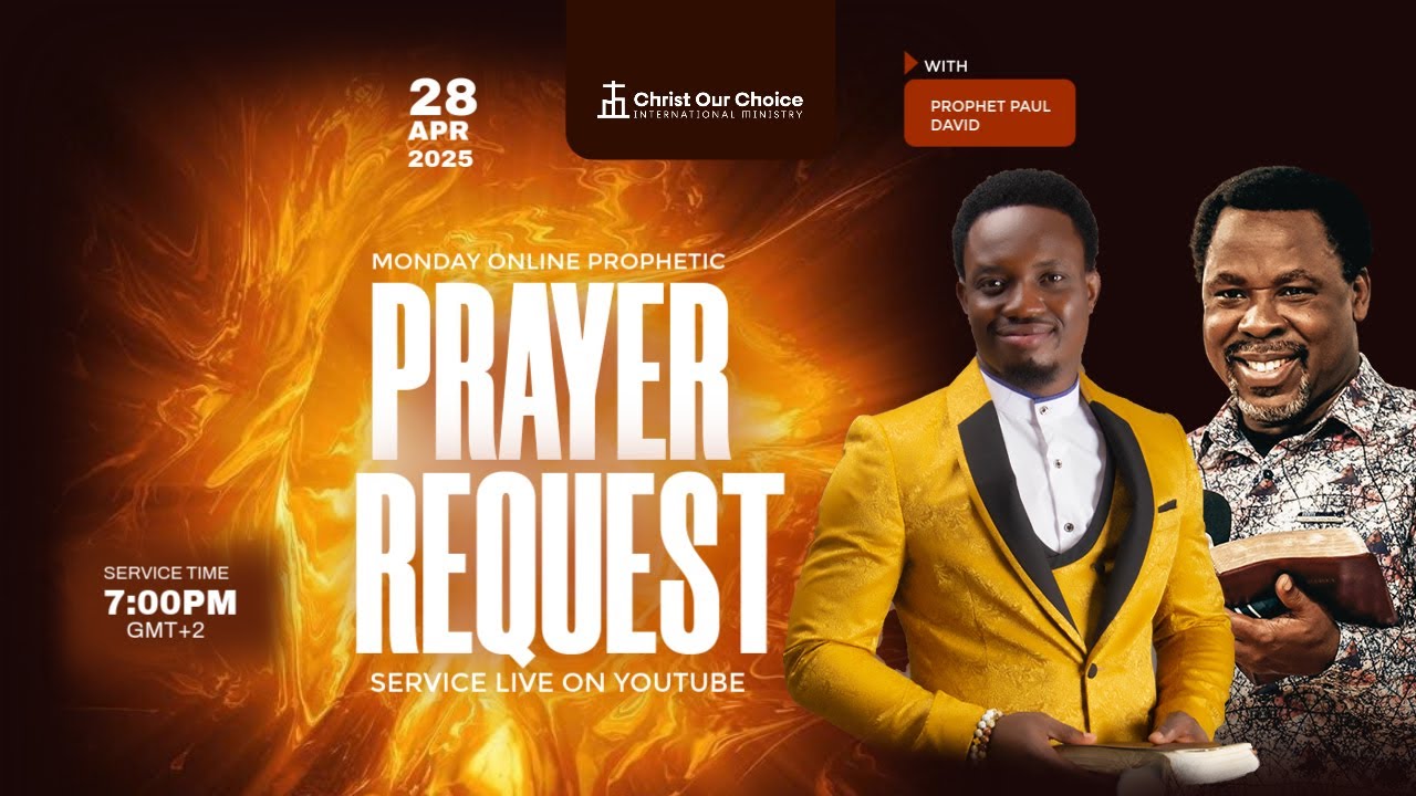 ONLINE  PROPHETIC PRAYER REQUEST SERVICE WITH PROPHET PAUL DAVID #tbjoshualegacy #prohetpauldavid