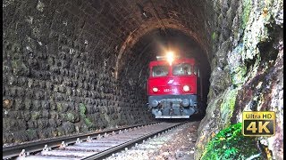 Old and rusty rail tunnels in Serbia - Trains in tunnels [4K]