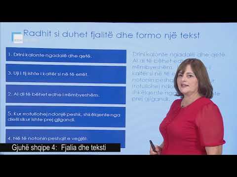 Gjuhë shqipe 4 - Fjalia dhe teksti