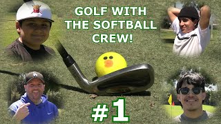 SOFTBALL CREW HOLE IN ONE ON MASTER'S SUNDAY? | BENNY NO | GOLF WITH THE SOFTBALL CREW #1