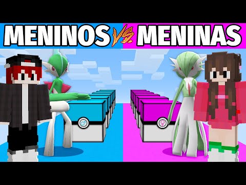 MENINO VS MENINA na Corrida Lucky Pixelmon do Minecraft Pixelmon