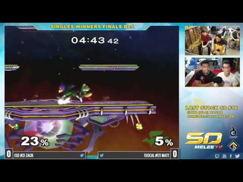 Last Stock SD #16 - Zack (Falco, Fox) vs Matt (Fox) - SSBM Winners Finals - Melee