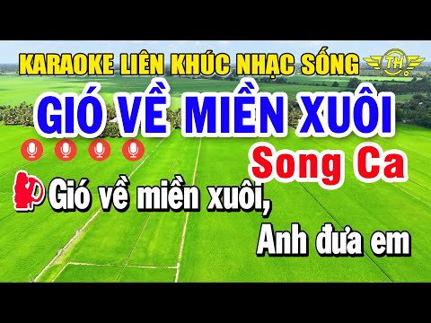 Karaoke Liên Khúc Nhạc Trữ Tình Song Ca | Chọn Lọc Nhạc Bolero Dễ Hát - Gió Về Miền Xuôi