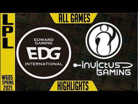 EDG vs IG Highlights ALL GAMES | LPL Spring 2021 W6D5 | Edward Gaming vs Invictus Gaming