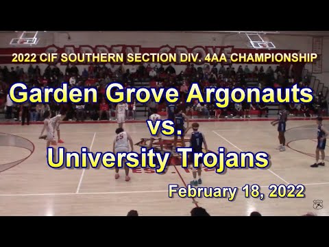 Garden Grove vs University 🏀 CIF D4AA Playoff Battle | 2/18/22 Full Highlights #youtube #cifd4aa