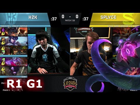 H2K Gaming vs Splyce Game 1 | Round 1 EU LCS Regional Qualifier for S7 Worlds 2017 | H2K vs SPY G1