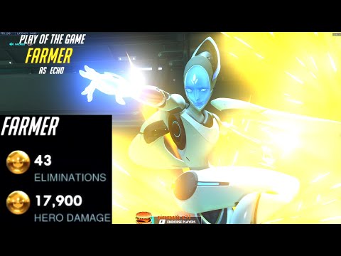 DPS Echo Dafran Goes Insane with - 43 elims! POTG! [ Overwatch Season 29 Top 500 ]