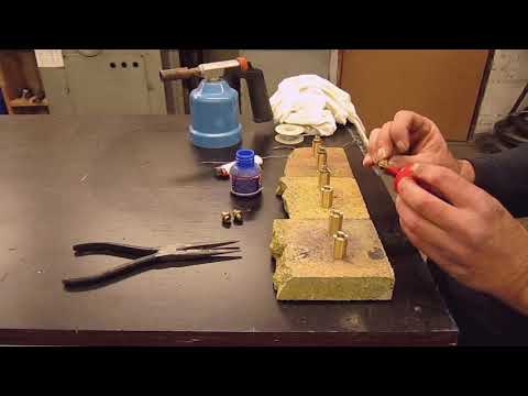 Making simple brass oilers.