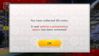 Mario Kart 8 - 50 Coins Collected from Mushroom Cup New Vehicle Customization Unlocked Sequence WiiU