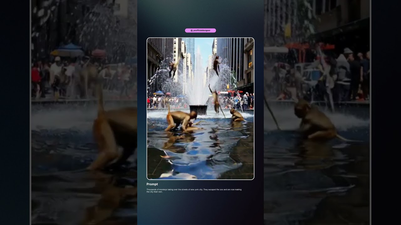 Monkeys Taking Over Streets Video Generation Prompt | #aiimagegenerator