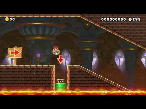ワクワク溶岩遊泳 by サザ - Super Mario Maker 2 - No Commentary 1bu