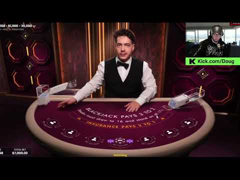 Massive $15000 BlackJack Win the Dealer SPEAKS TOO MUCH !