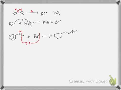 alkene plus HBr with peroxide