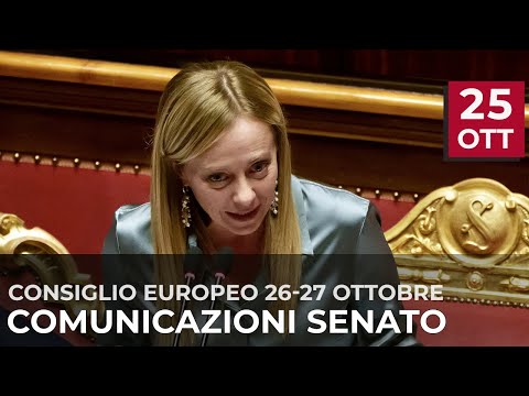 Conselho Europeu de 26 e 27 de outubro, Comunicações do Presidente Meloni ao Senato
