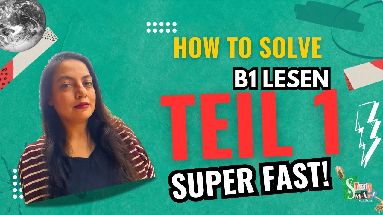 How To Solve Lesen Section 1 Super Fast! | B1 German Prep| Best Guide for Goethe Zertifikat