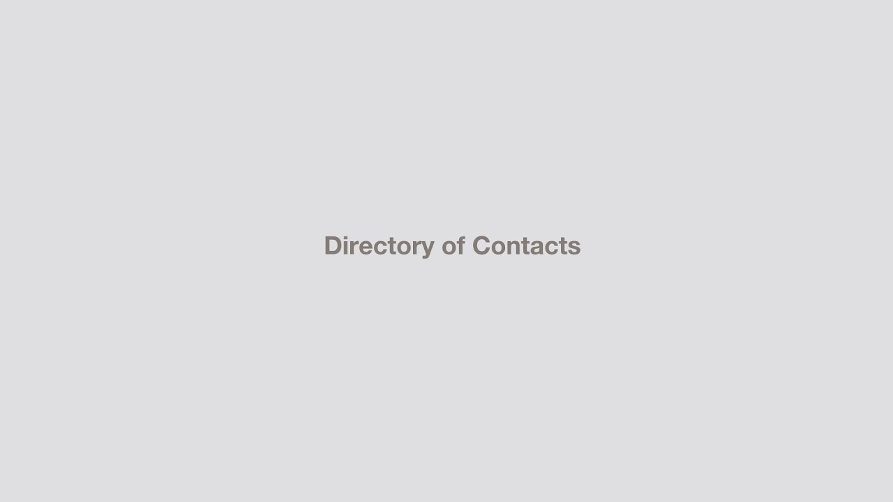 Directory of Contacts