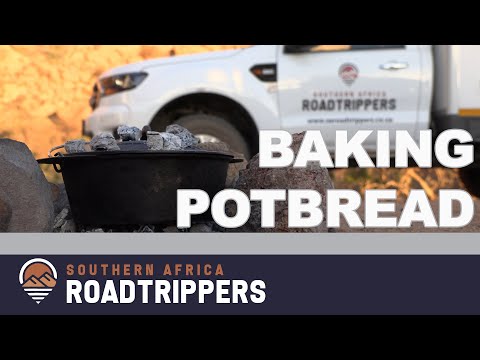 SA Roadtrippers Baking Potbread in Namibia
