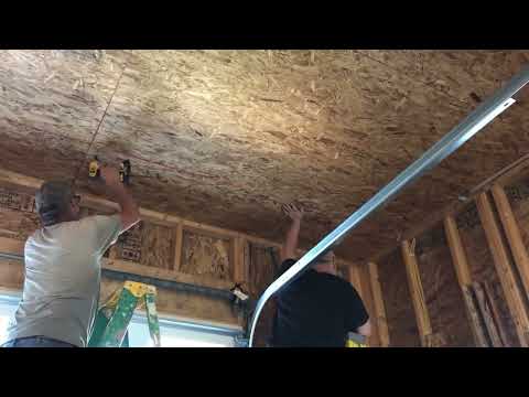 Garage ceiling installing 7/16” osb on the ceiling