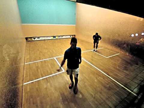 Heilbronn Squash Open 2013 Halbfinale Herren Raphael Kandra Valentin Rapp Satz1