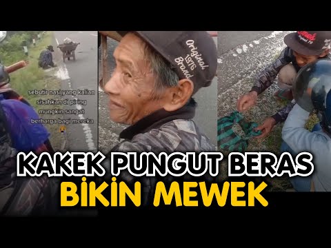 Bikin Mewek, Kakek Pungut Beras di Pinggir Jalan, Begini Kondisi Rumahnya