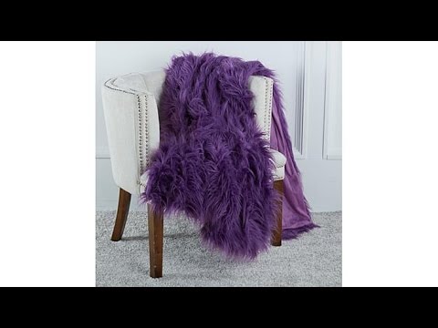 A by Adrienne Landau Vibrant Faux Fur Throw