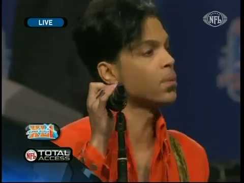 Prince Holds A Press Conference For The Super Bowl In 2007 In The Most Prince Way Possible