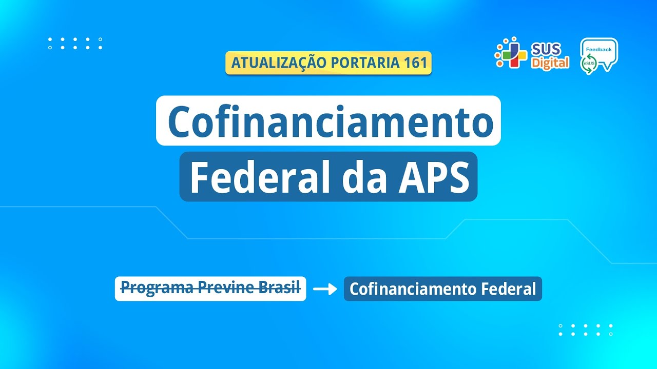 Atualização Cofinanciamento Federal APS, Portaria 161