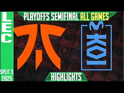 FNC vs MKOI | LEC Semifinal Playoffs 2025 – Highlights ALL GAMES | Kaza LoL LCS Highlights