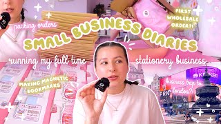 SMALL BUSINESS DIARIES 🎀 my first business trip, first wholesale order & making magnetic bookmarks!