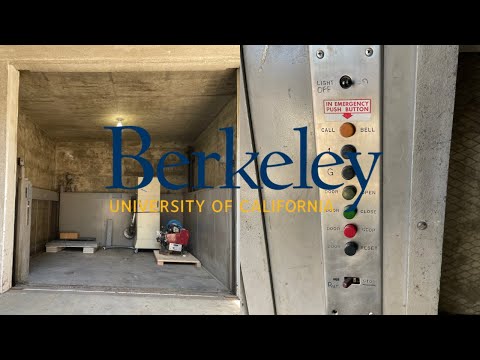 GIANT and UNIQUE Rotary Freight Elevator - McCone hall - UCB in Berkeley, CA.