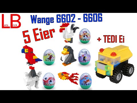 Wange 6602 - 6606 Tiere im Ei & Tedi Baustein Ei