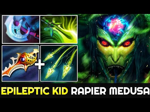 EPILEPTIC KID Rapier Medusa - 500+ Damage Per Hit 16 Kills Cancer Game 7.24 Dota 2