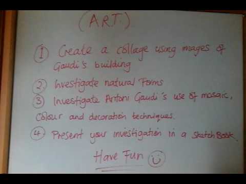 Art lesson on Antoni Gaudi ( Homeschooling UK )