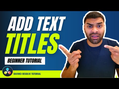 How to Add text in DaVinci Resolve - Resolve 17 Basics Tutorial (2022)