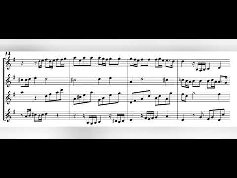 G.P. Telemann Concerto for 4 Violins In G, TWV 40:201 SCORE