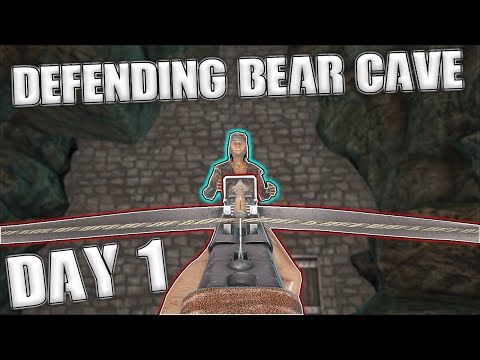 DEFENDING BEAR CAVE SOLO DAY 1 - MTS MAIN CLUSTER S6 Ep 2 - Ark: Survival Evolved