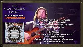 THE ALAN PARSONS PROJECT - Don&#39;t Answer Me with Lyrics