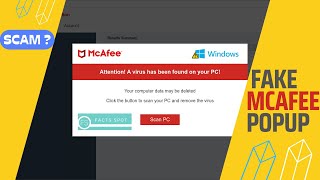 Fake McAfee pop-up ads | mcafee popup scam removal